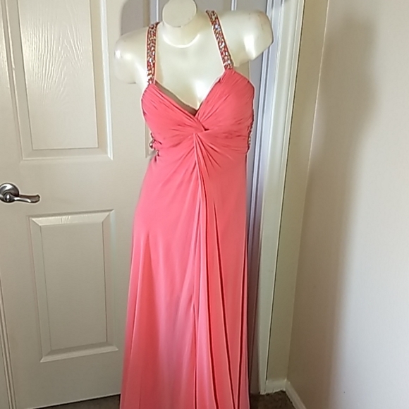 Faviana Peach Gown - Picture 1 of 5